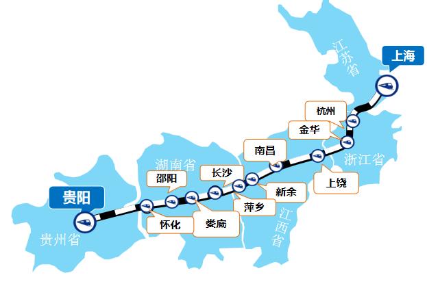 上海—貴陽(yáng)線高鐵列車廣告